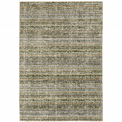 10' X 13' Gray and Ivory Abstract Power Loom Area Rug