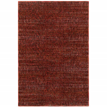 10' X 13' Red and Gray Power Loom Area Rug