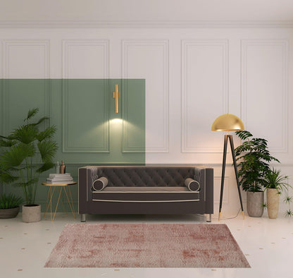 5' X 8' Blue And Black Shag Tufted Handmade Area Rug