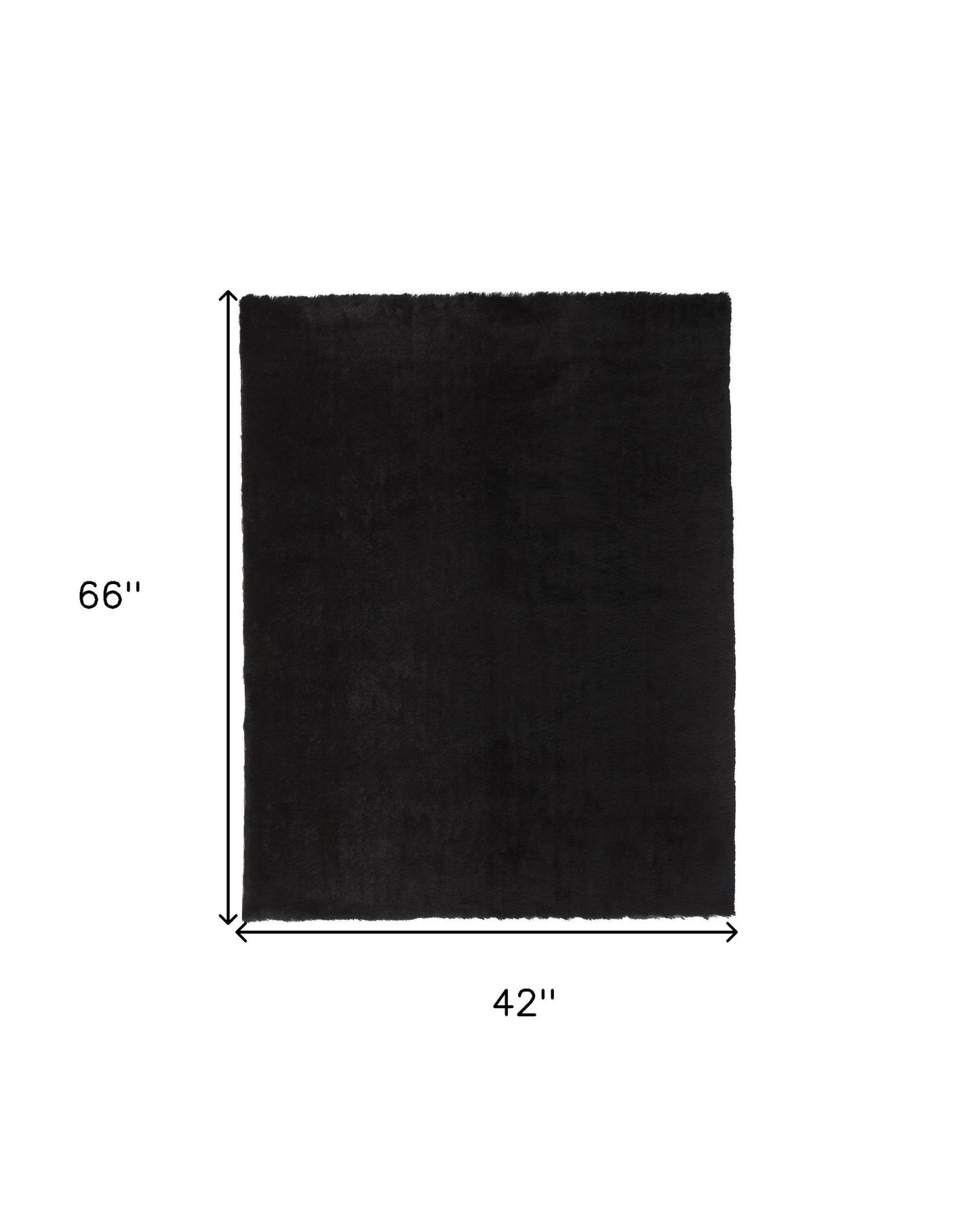 5' X 8' Blue And Black Shag Tufted Handmade Area Rug