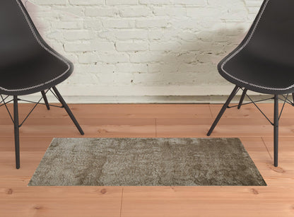 5' X 8' Blue And Black Shag Tufted Handmade Area Rug