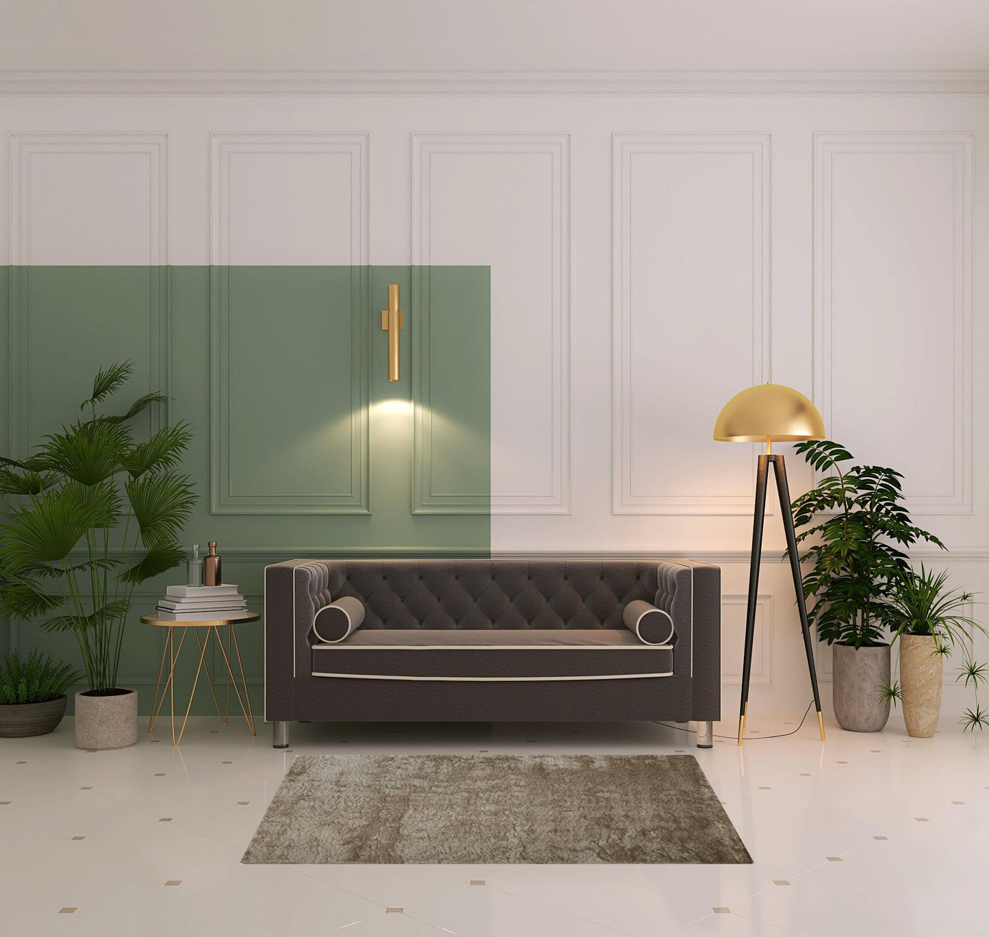 5' X 8' Blue And Black Shag Tufted Handmade Area Rug