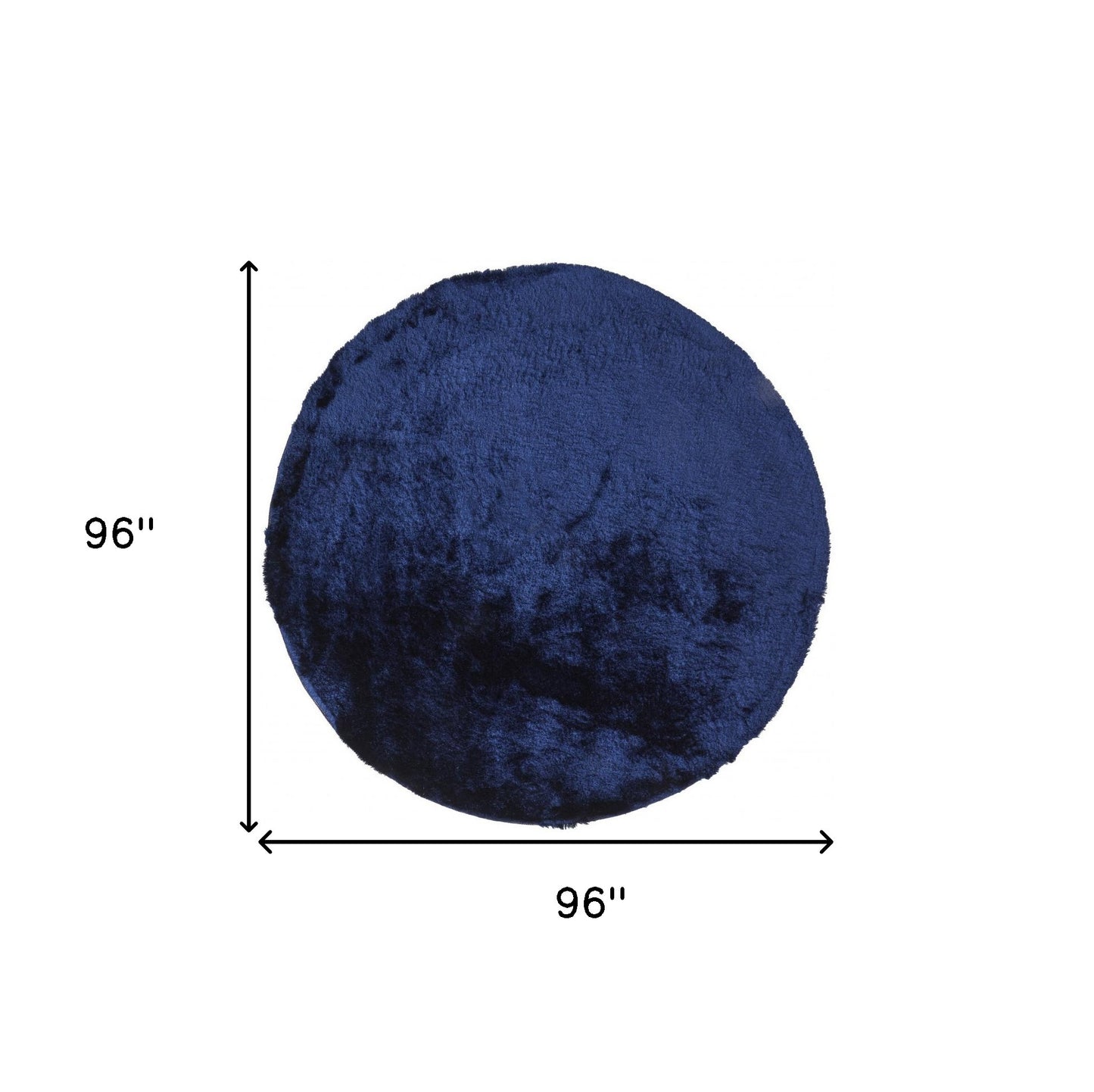 5' X 8' Blue And Black Shag Tufted Handmade Area Rug