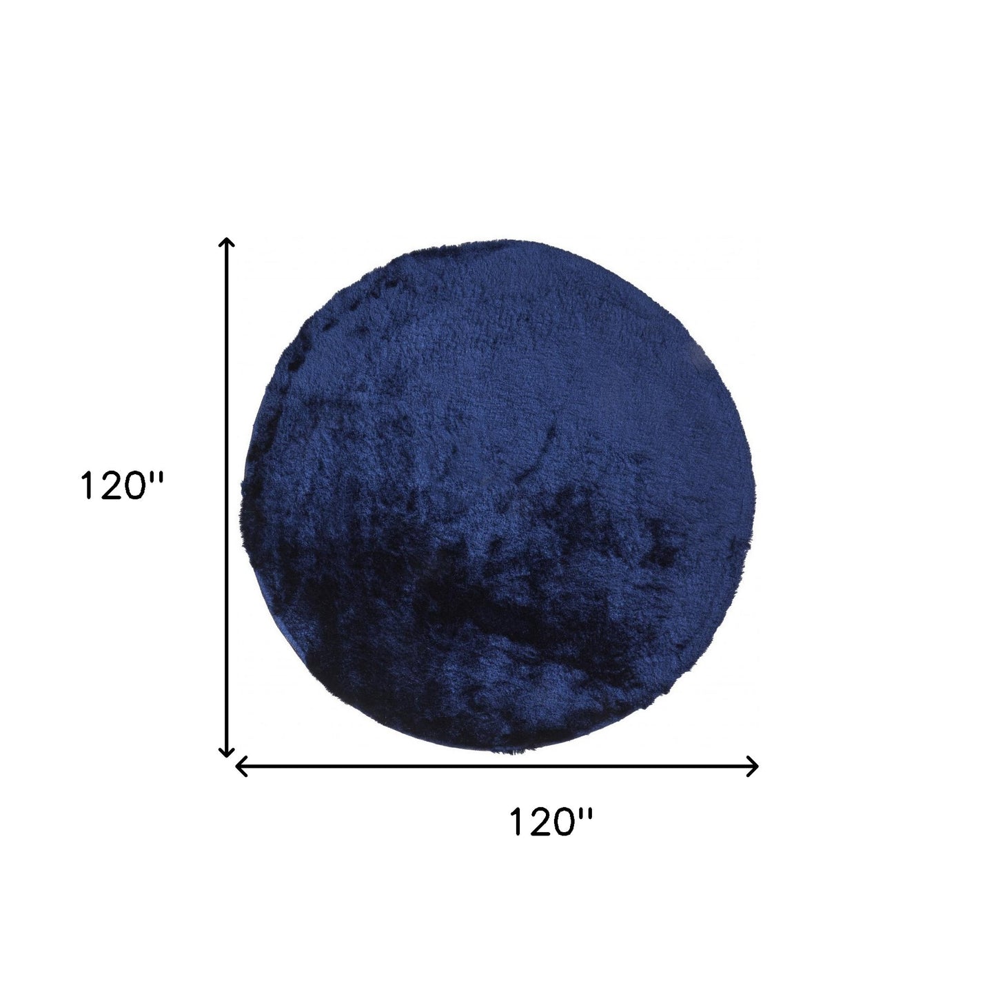 5' X 8' Blue And Black Shag Tufted Handmade Area Rug