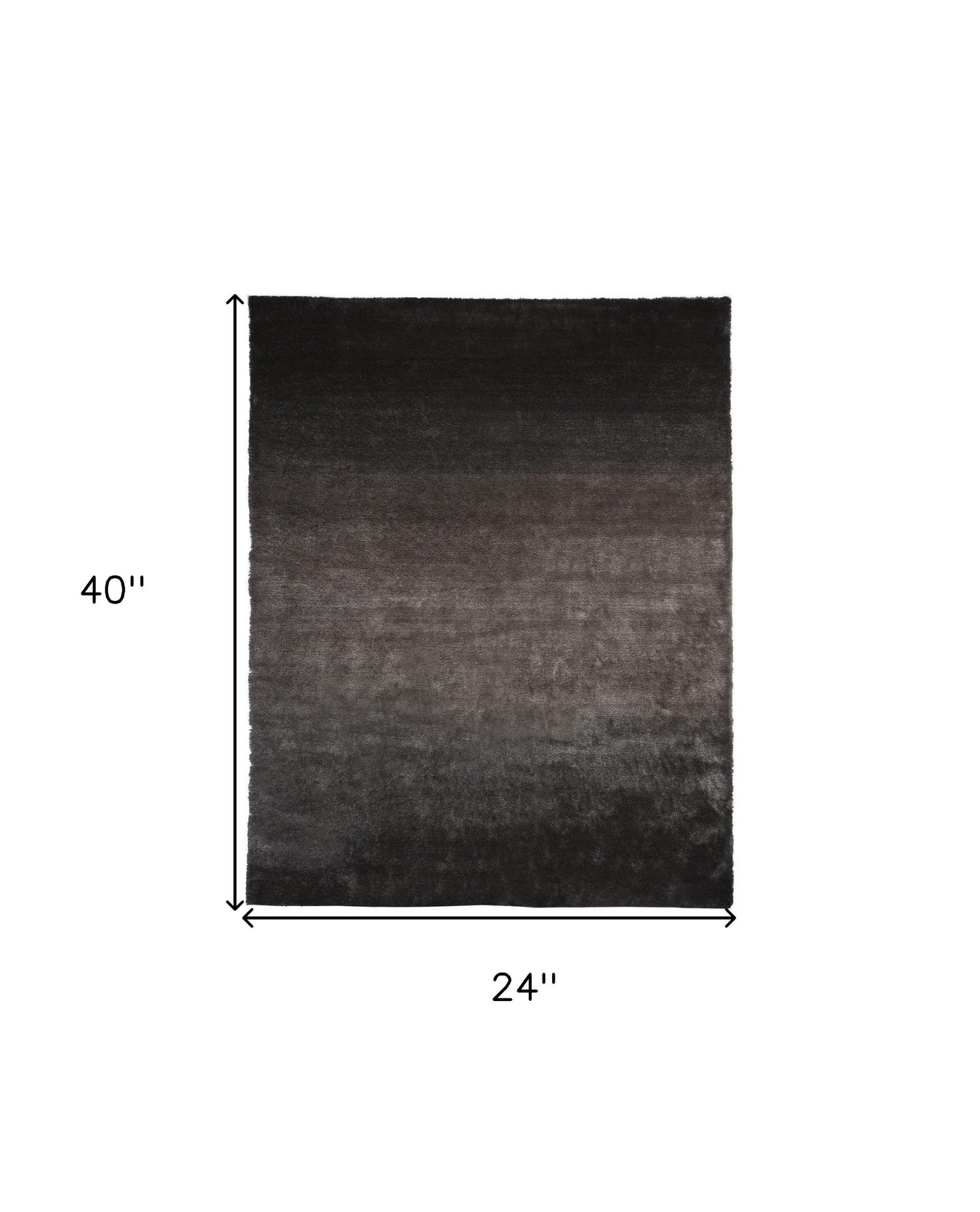 5' X 8' Blue And Black Shag Tufted Handmade Area Rug