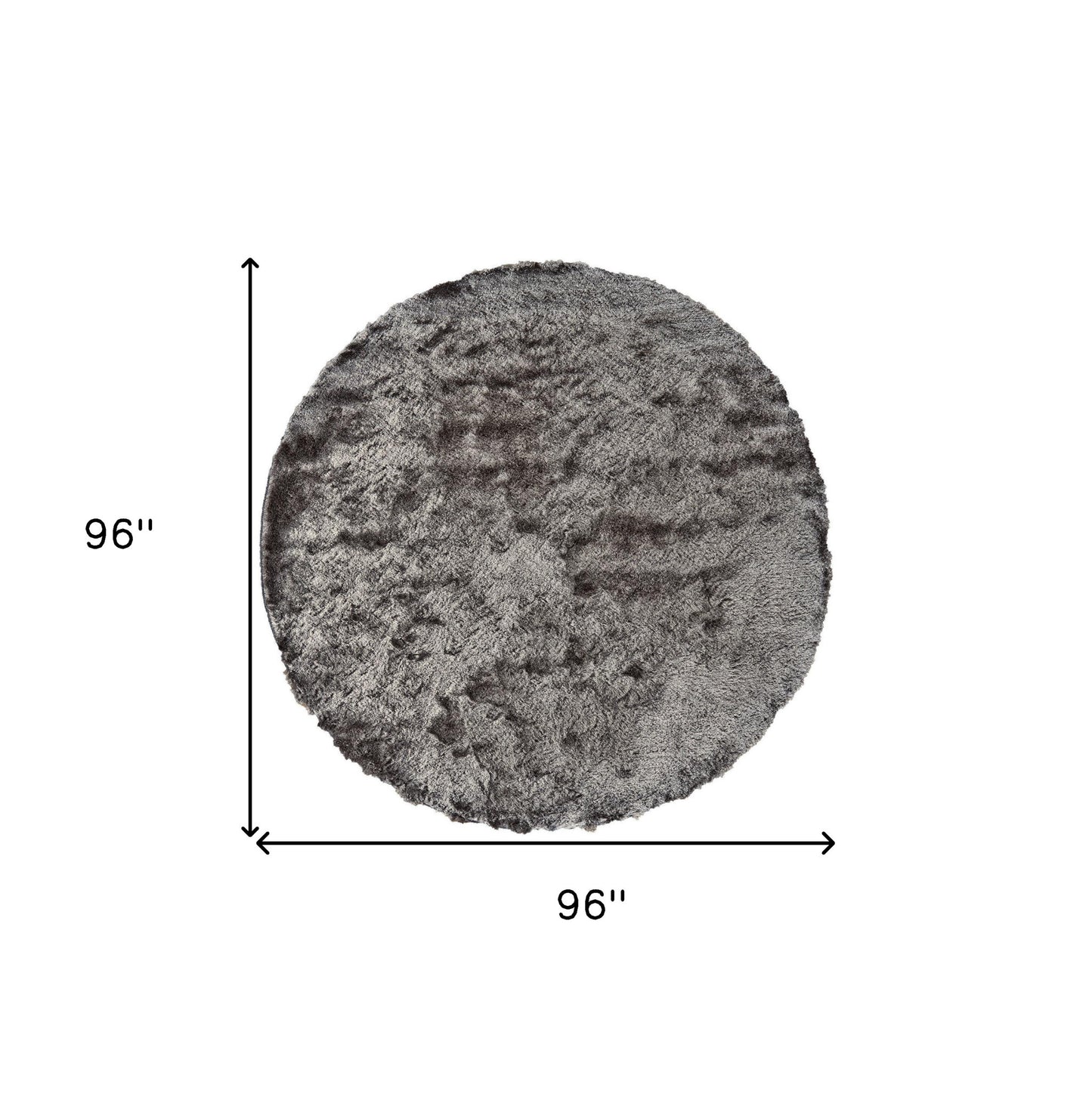 5' X 8' Blue And Black Shag Tufted Handmade Area Rug