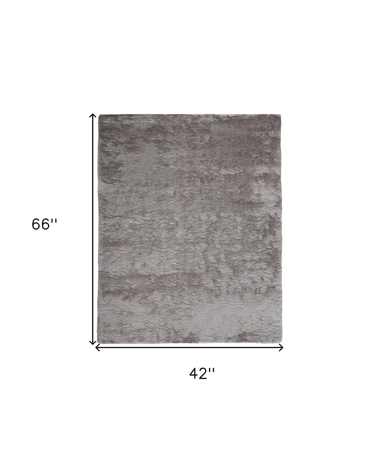 5' X 8' Blue And Black Shag Tufted Handmade Area Rug