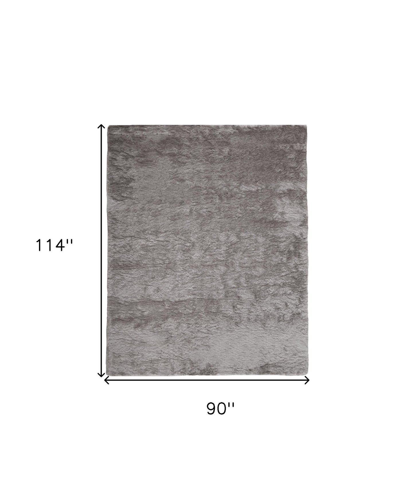 5' X 8' Blue And Black Shag Tufted Handmade Area Rug