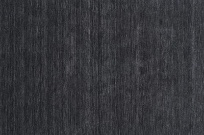 10' Black Round Wool Hand Woven Area Rug