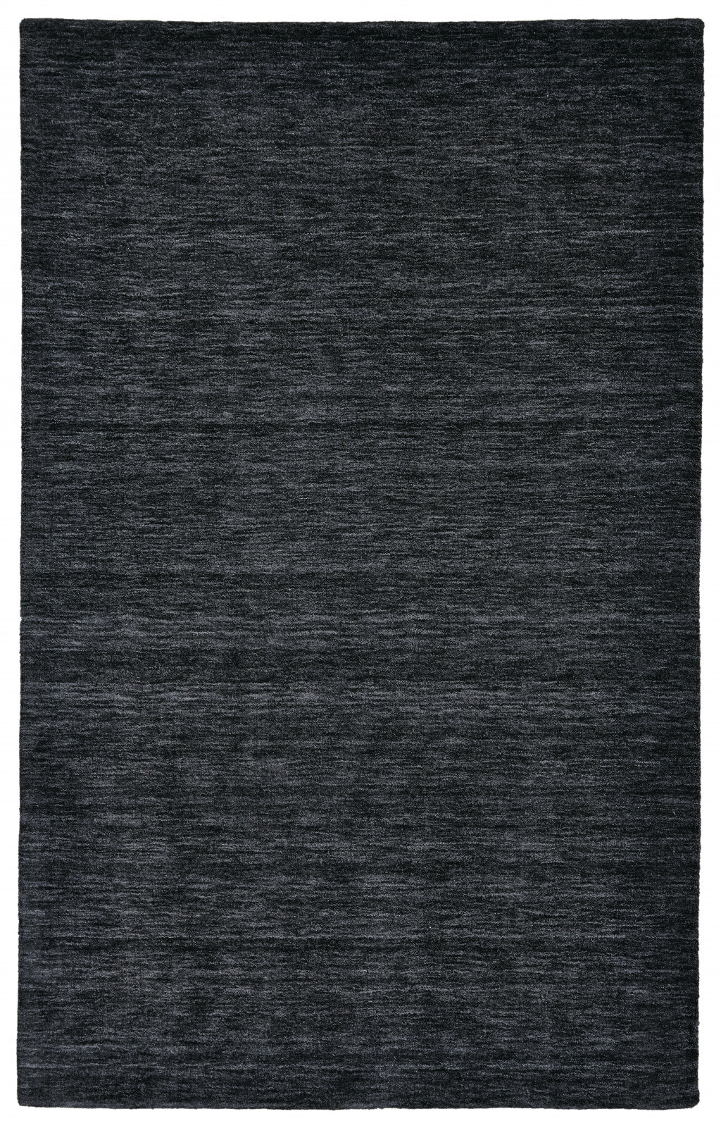 10' Black Round Wool Hand Woven Area Rug