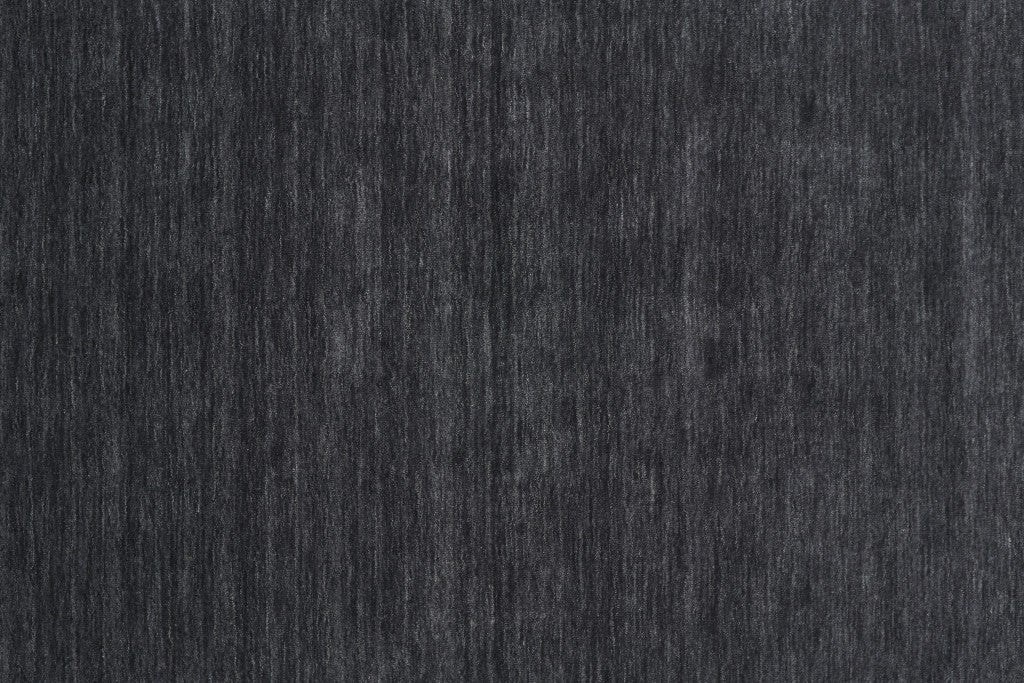 10' Black Round Wool Hand Woven Area Rug