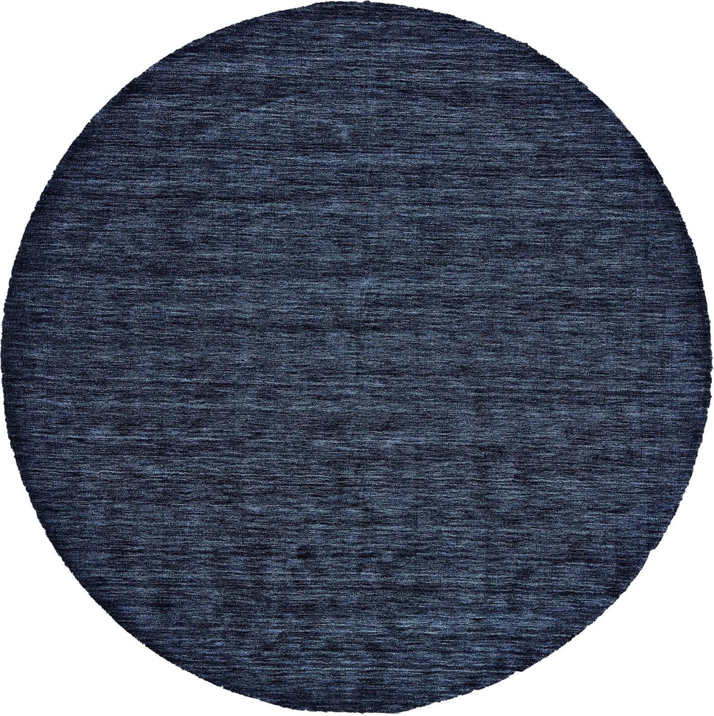 10' Black Round Wool Hand Woven Area Rug