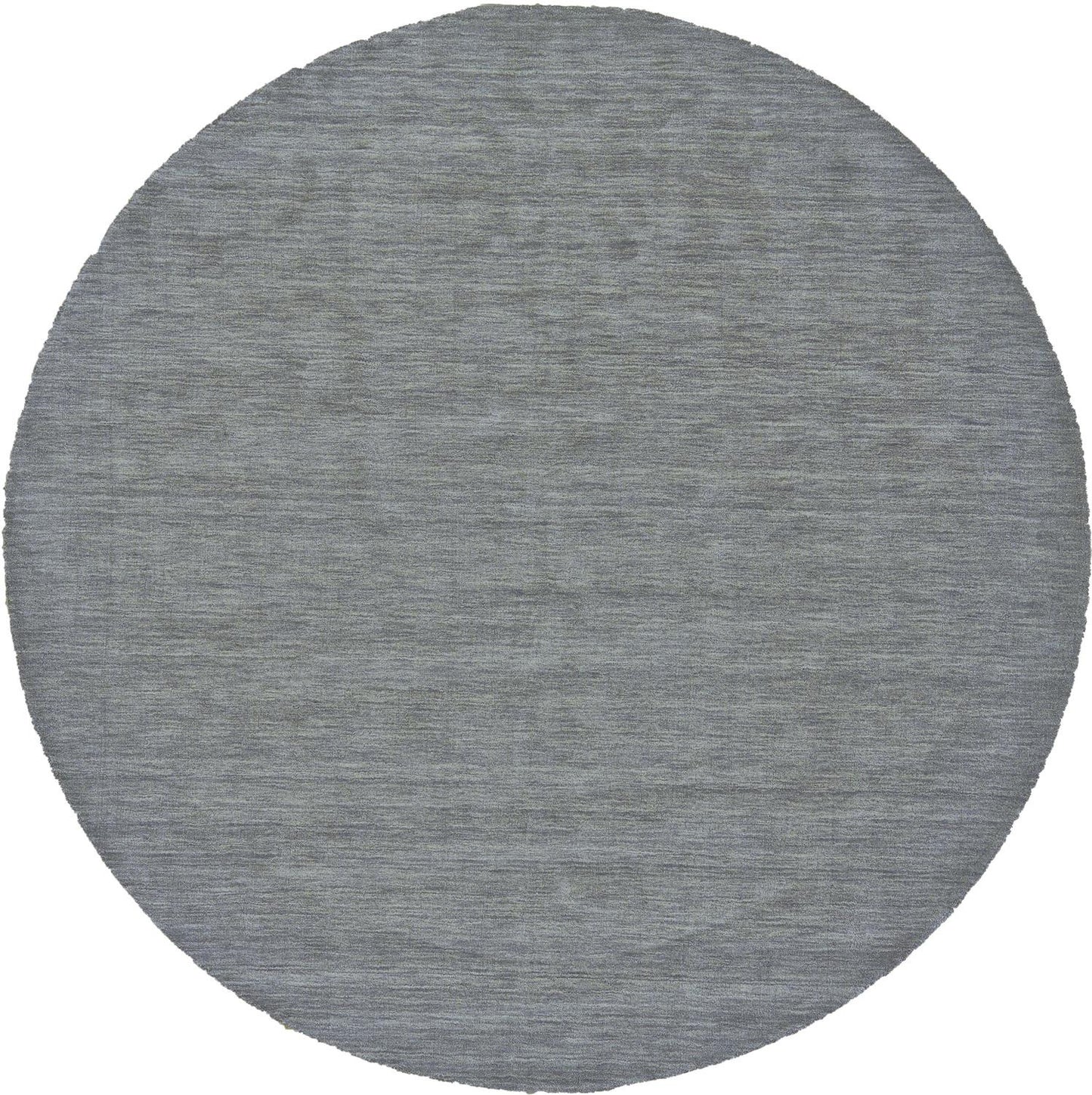 10' Black Round Wool Hand Woven Area Rug