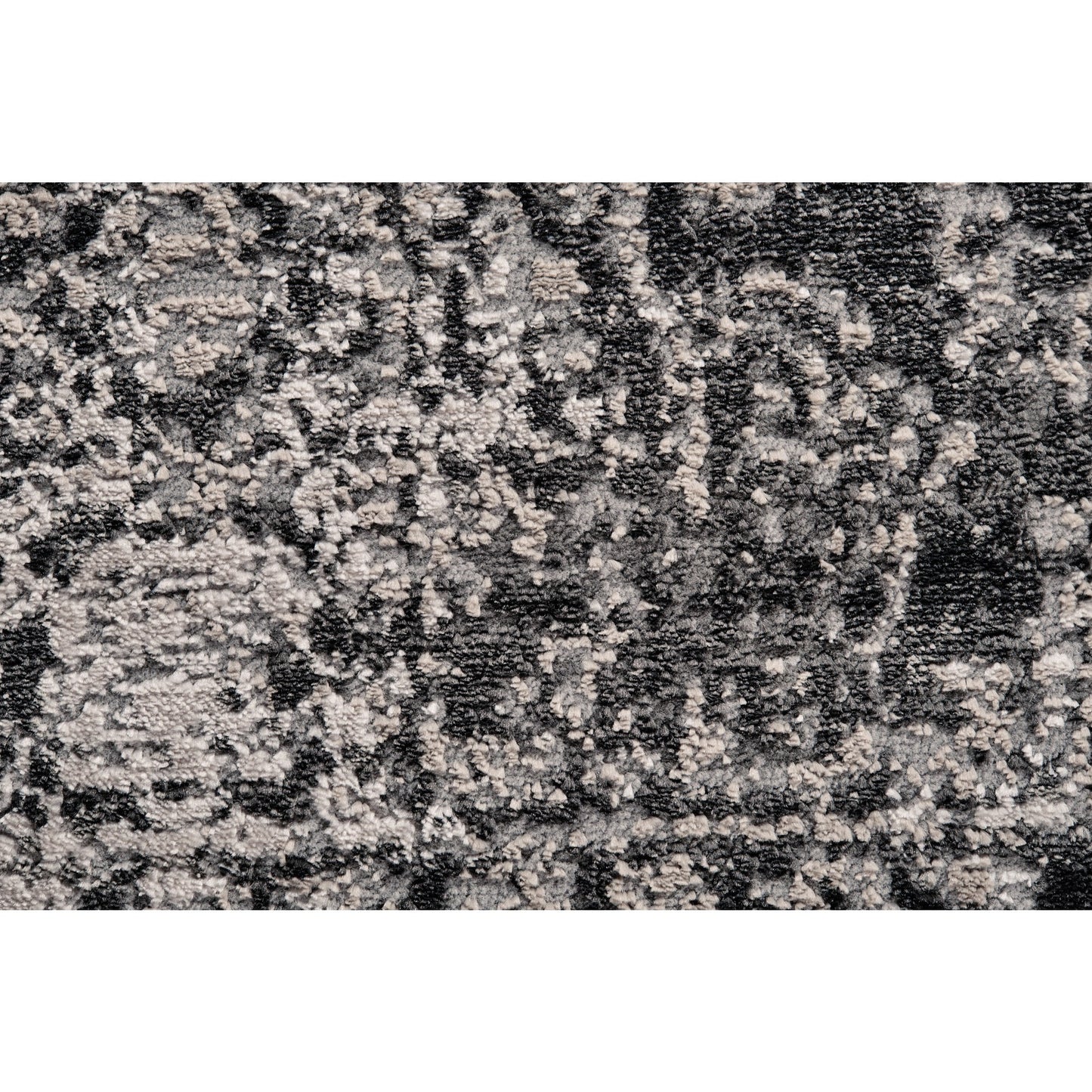 10' X 13' Gray And Ivory Abstract Stain Resistant Area Rug