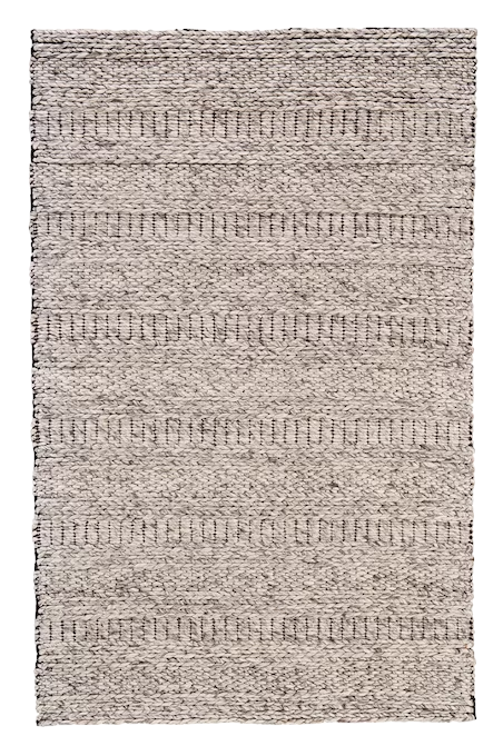 10' X 13' Gray and Ivory Wool Hand Woven Area Rug