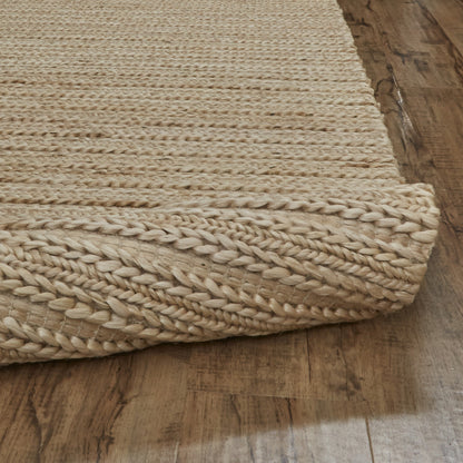 10' X 13' Tan Ivory And Taupe Hand Woven Area Rug