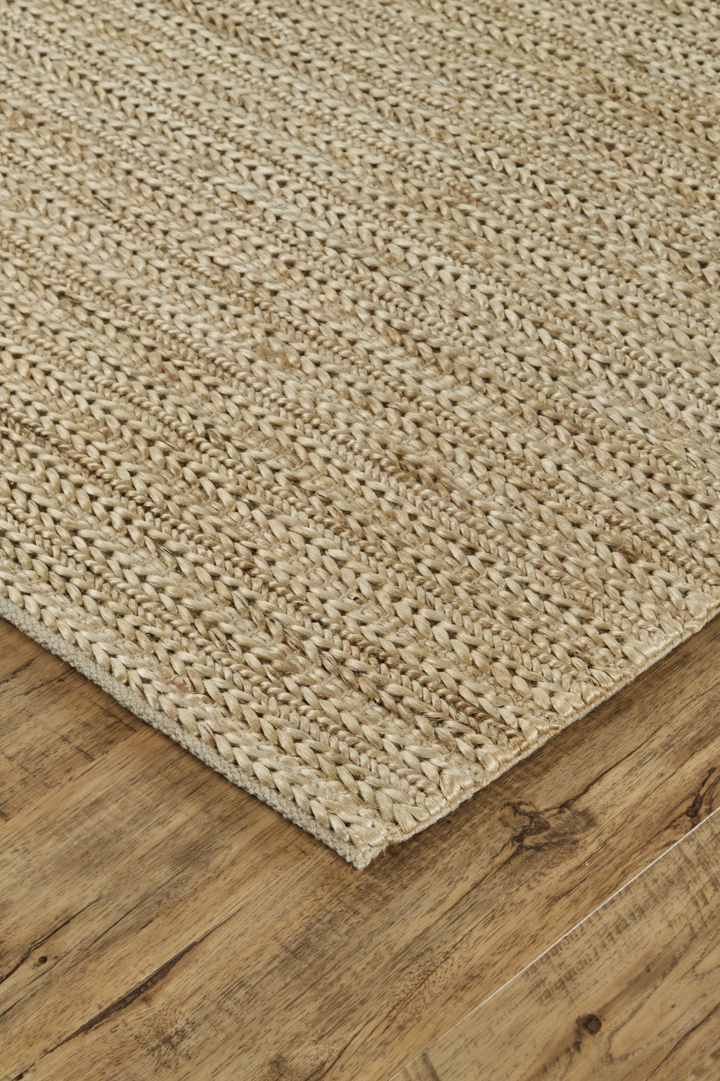 10' X 13' Tan Ivory And Taupe Hand Woven Area Rug