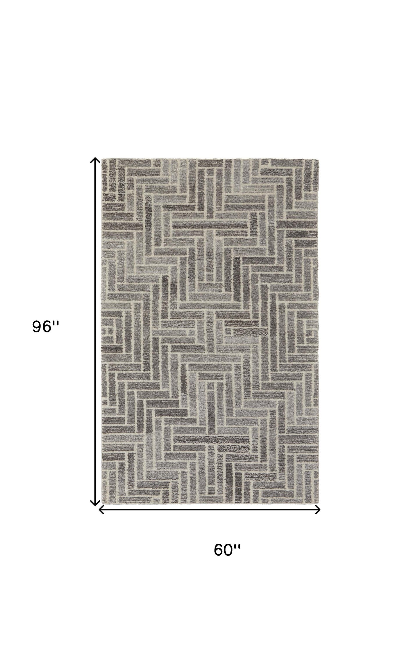 10' Tan and Gray Round Wool Geometric Hand Tufted Area Rug