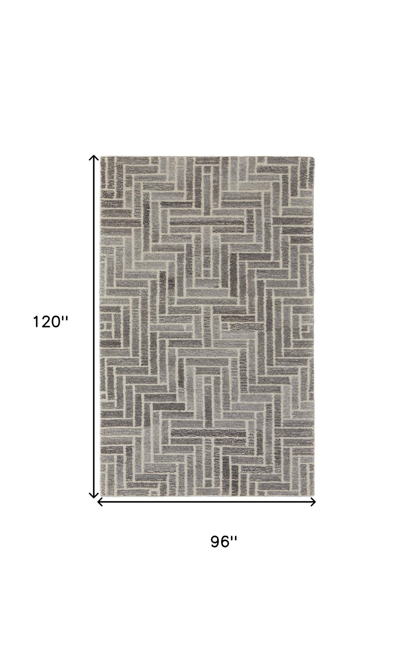 10' Tan and Gray Round Wool Geometric Hand Tufted Area Rug