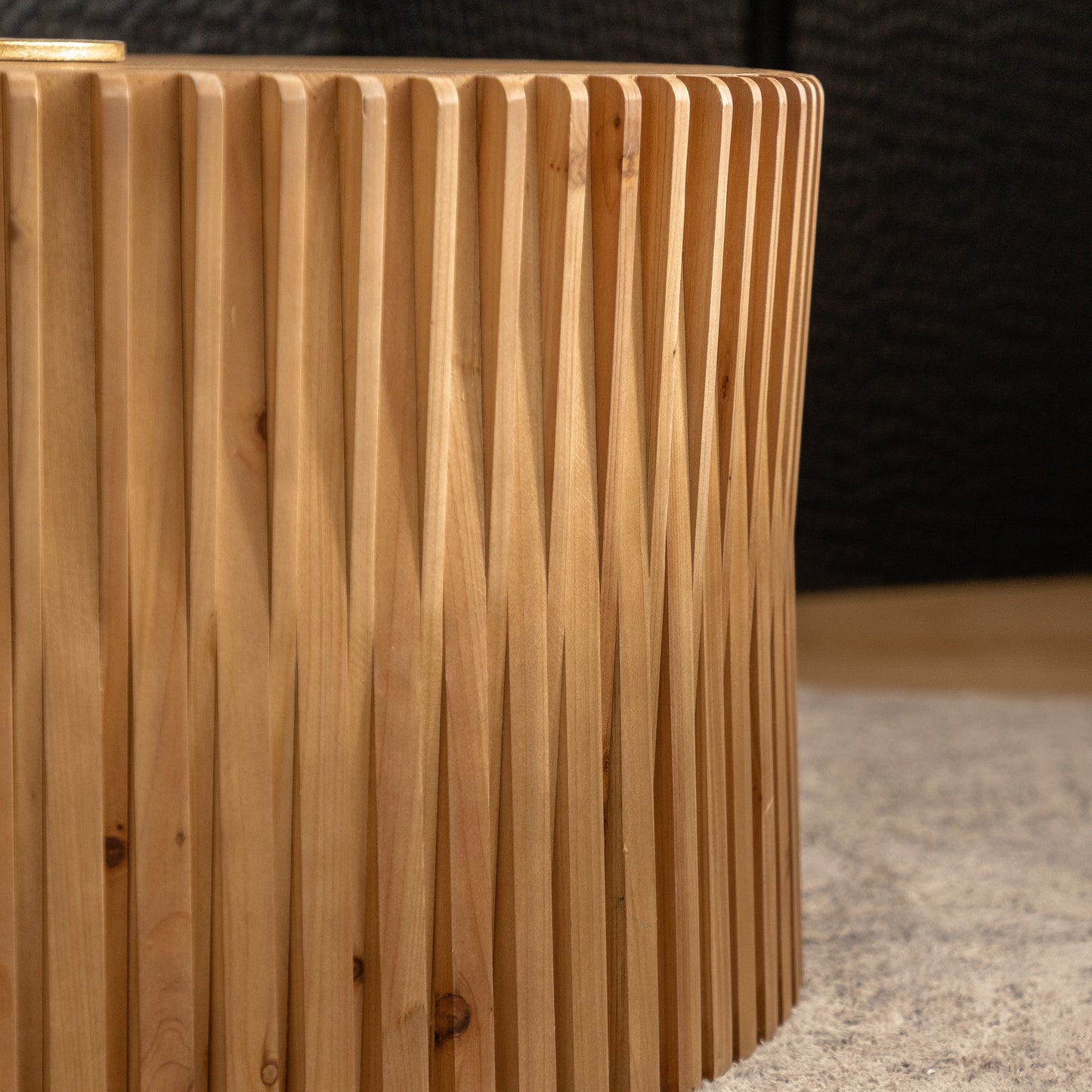Vintage Fashion Style Cylindrical Nesting Coffee Table Set