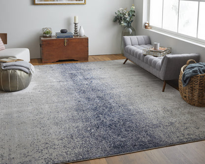 7' X 10' Gray Abstract Area Rug