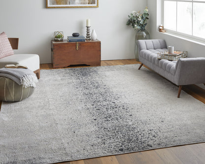 7' X 10' Gray Abstract Area Rug