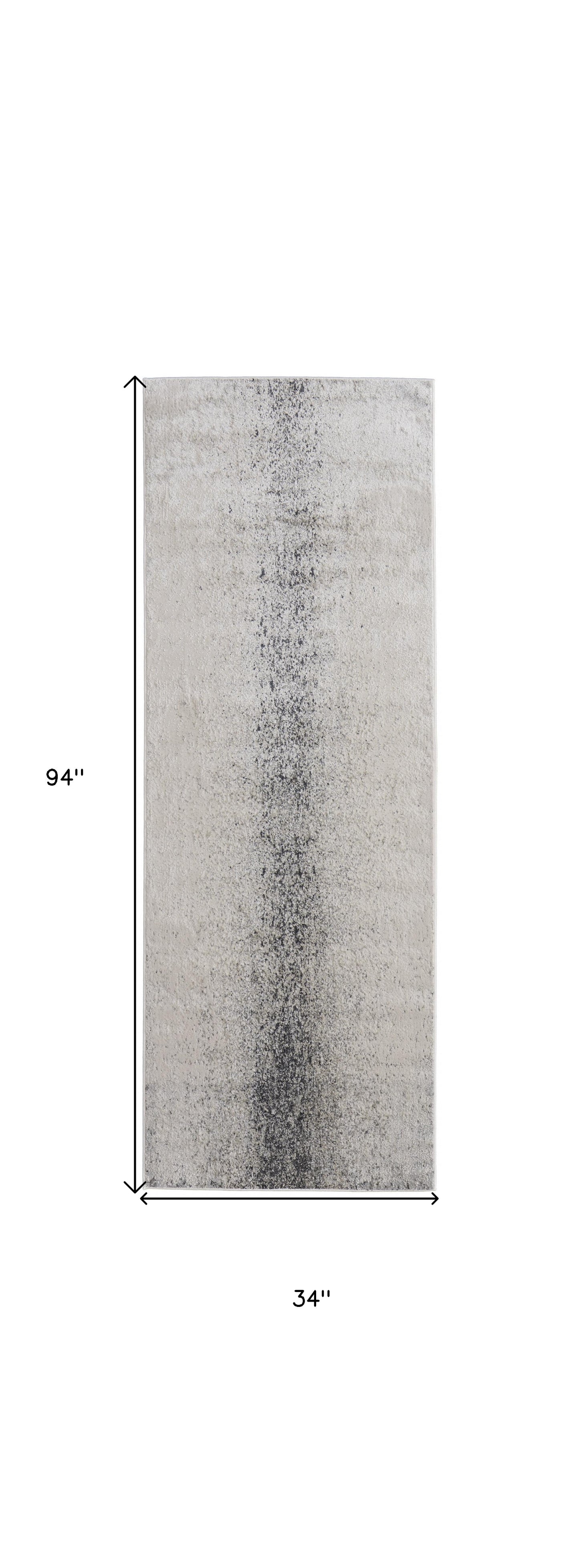 7' X 10' Gray Abstract Area Rug