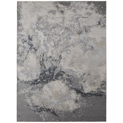 7' X 10' Gray Abstract Area Rug