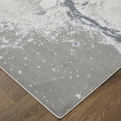 7' X 10' Gray Abstract Area Rug