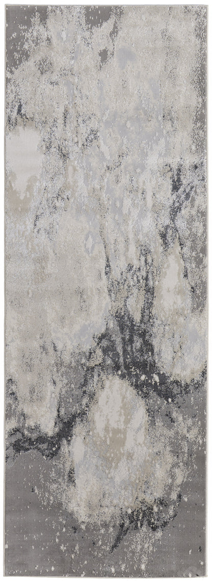 7' X 10' Gray Abstract Area Rug