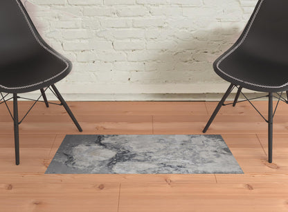 7' X 10' Gray Abstract Area Rug