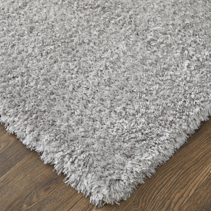5' X 8' Ivory Shag Power Loom Stain Resistant Area Rug