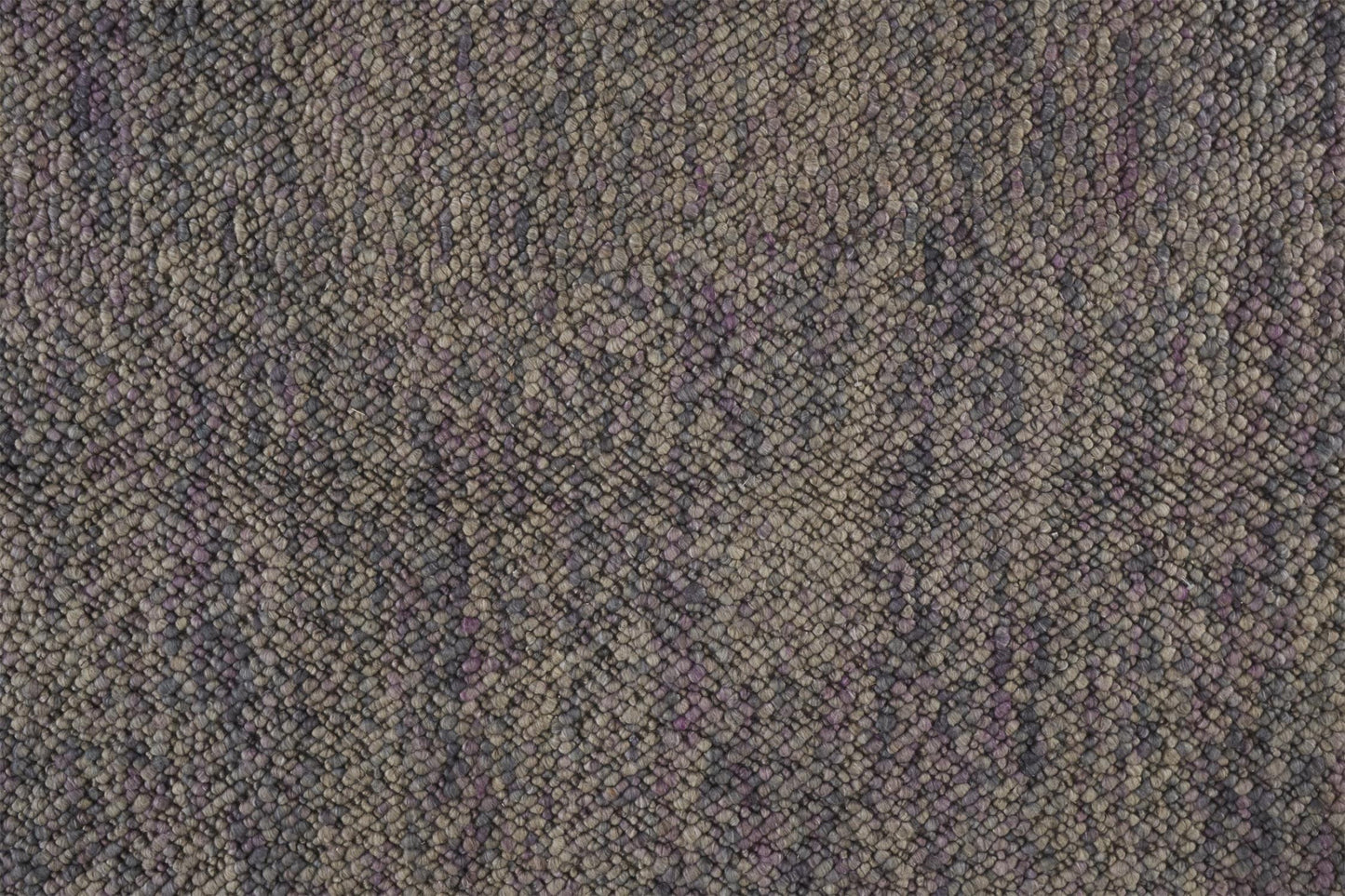 8' X 11' Purple and Gray Wool Hand Woven Distressed Area Rug