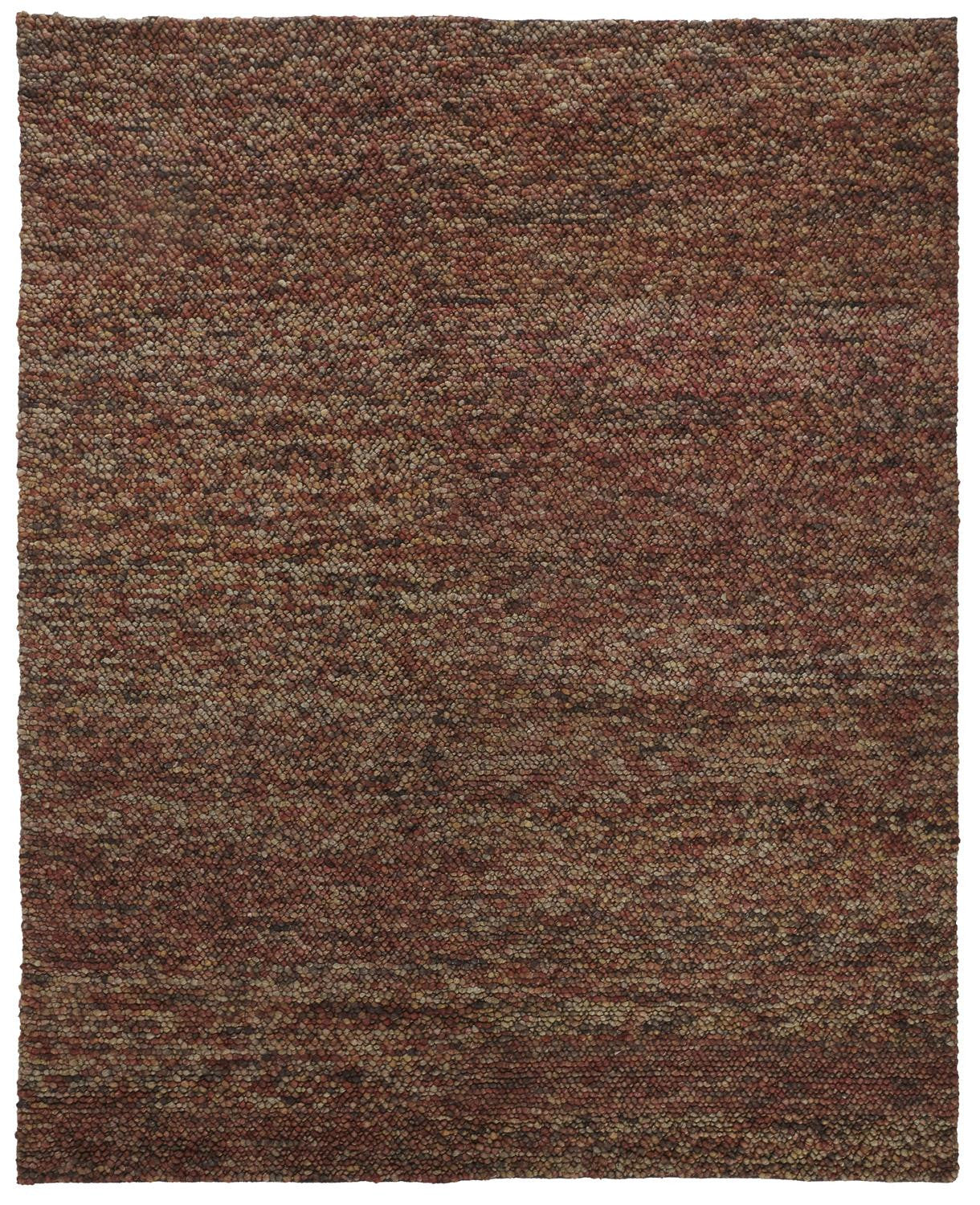 8' X 11' Purple and Gray Wool Hand Woven Distressed Area Rug