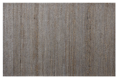 5' X 7' Gray Striped Hand Woven Area Rug