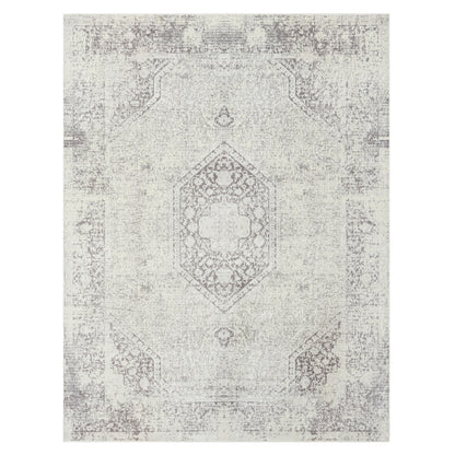 2' X 5' Gray Medallion Washable Non Skid Area Rug