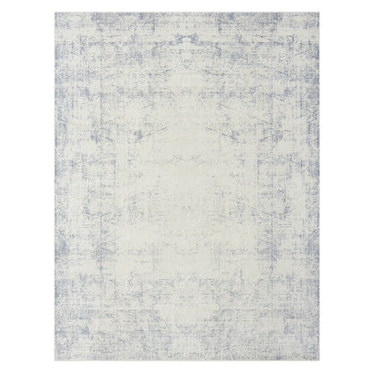 2' X 5' Gray Abstract Washable Non Skid Area Rug