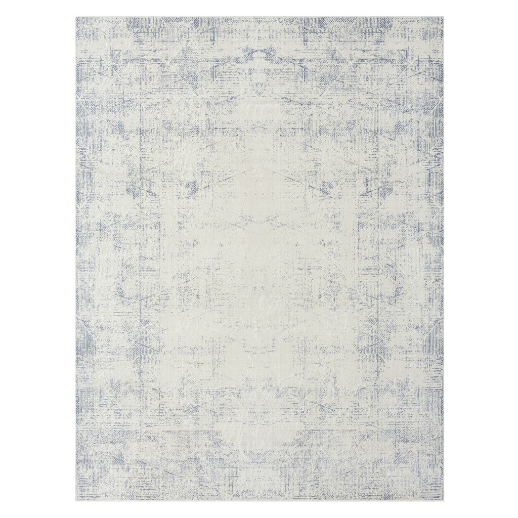 2' X 5' Gray Abstract Washable Non Skid Area Rug