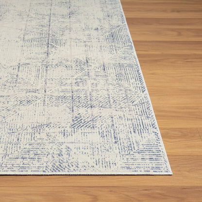 2' X 5' Gray Abstract Washable Non Skid Area Rug