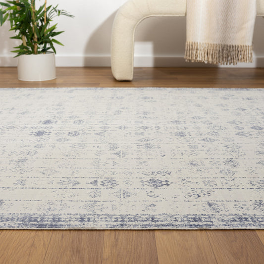 2' X 3' Gray Abstract Washable Non Skid Area Rug