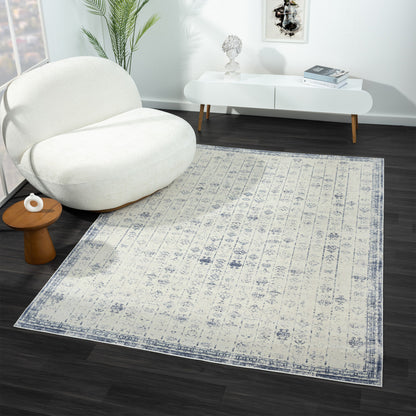 2' X 3' Gray Abstract Washable Non Skid Area Rug