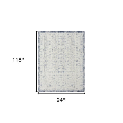 2' X 3' Gray Abstract Washable Non Skid Area Rug