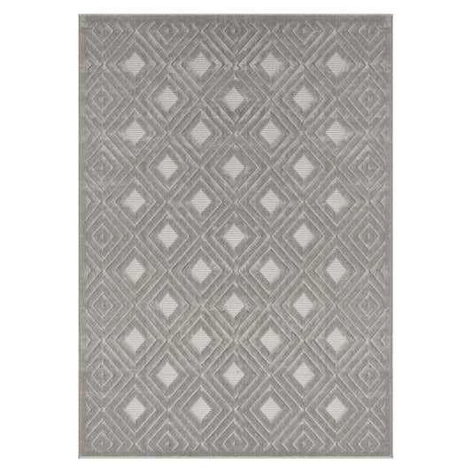 5' X 7' Ivory Geometric Area Rug