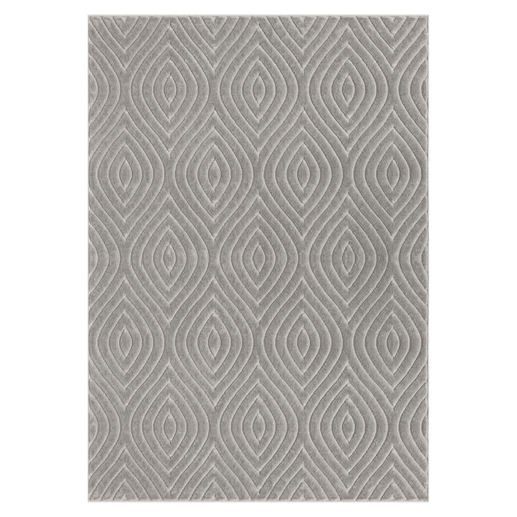 5' X 7' Beige Trellis Area Rug