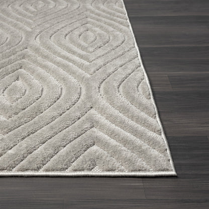 5' X 7' Beige Trellis Area Rug