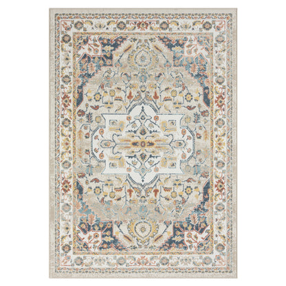 8' X 10' Ivory Abstract Area Rug