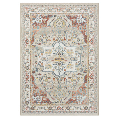 8' X 10' Ivory Abstract Area Rug