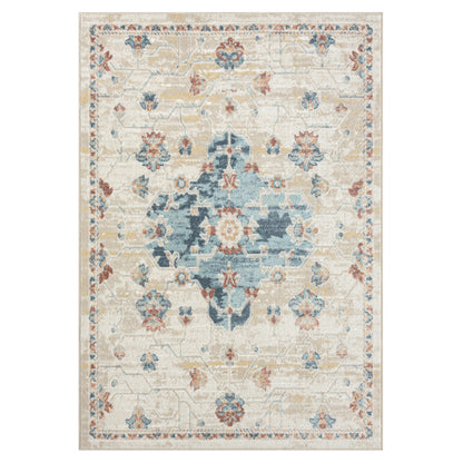 8' X 10' Ivory Medallion Area Rug