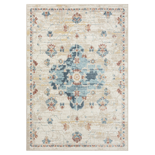 8' X 10' Ivory Medallion Area Rug