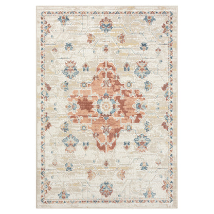 8' X 10' Ivory Medallion Area Rug